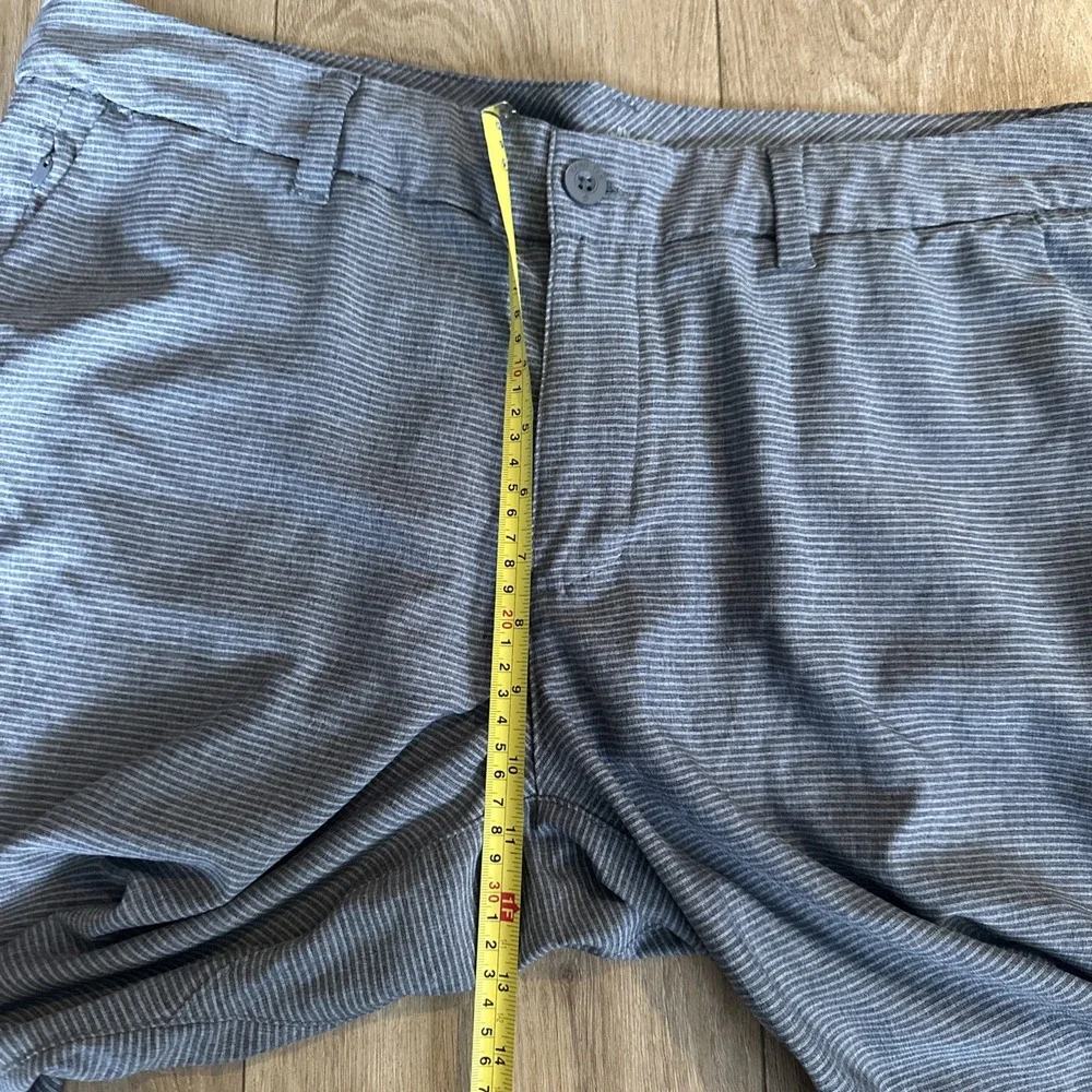 Hang Ten Mens Striped Gray Board‎ Shorts Size 38 10in Swim Vacation Surf Beach